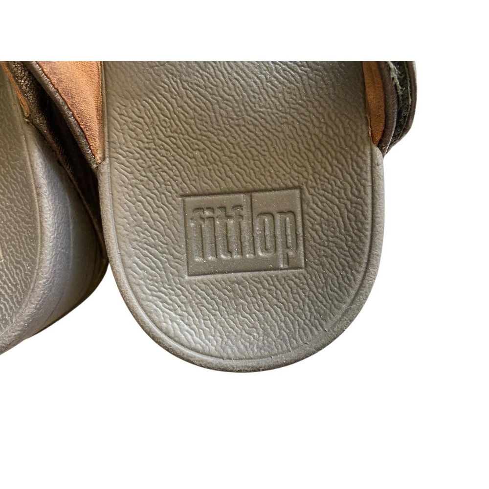 FitFlop Lulu Adjustable Leather Toe Post Sandals Size 6 Bronze Comfort Ergonomic - Picture 7 of 9